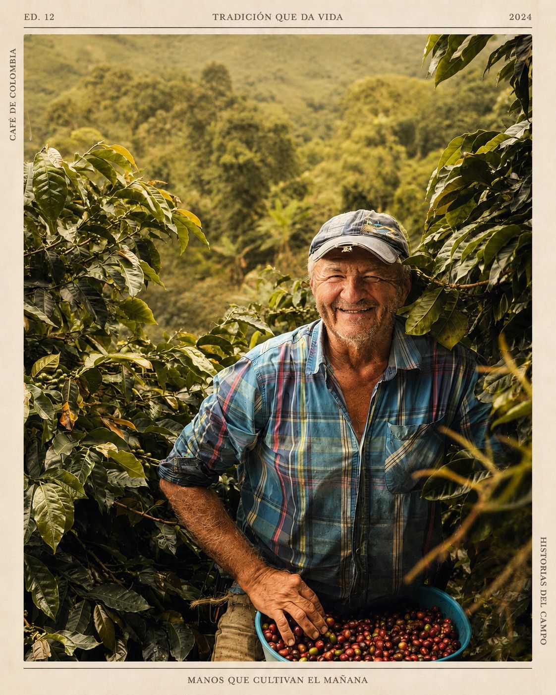 Cosecha artesanal de café en Risaralda